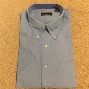 Club Room Blue Short Sleeve Dress Shirt